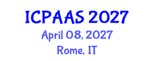 International Conference on Political and Administrative Sciences (ICPAAS) April 08, 2027 - Rome, Italy International Conference on Political and Administrative Sciences (ICPAAS) April 08, 2027 - Rome, Italy