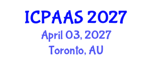 International Conference on Political and Administrative Sciences (ICPAAS) April 03, 2027 - Toronto, Australia International Conference on Political and Administrative Sciences (ICPAAS) April 03, 2027 - Toronto, Australia