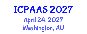 International Conference on Political and Administrative Sciences (ICPAAS) April 24, 2027 - Washington, Australia International Conference on Political and Administrative Sciences (ICPAAS) April 24, 2027 - Washington, Australia