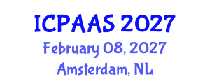 International Conference on Political and Administrative Sciences (ICPAAS) February 08, 2027 - Amsterdam, Netherlands