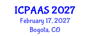 International Conference on Political and Administrative Sciences (ICPAAS) February 17, 2027 - Bogota, Colombia International Conference on Political and Administrative Sciences (ICPAAS) February 17, 2027 - Bogota, Colombia