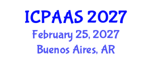 International Conference on Political and Administrative Sciences (ICPAAS) February 25, 2027 - Buenos Aires, Argentina