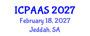 International Conference on Political and Administrative Sciences (ICPAAS) February 18, 2027 - Jeddah, Saudi Arabia