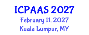 International Conference on Political and Administrative Sciences (ICPAAS) February 11, 2027 - Kuala Lumpur, Malaysia International Conference on Political and Administrative Sciences (ICPAAS) February 11, 2027 - Kuala Lumpur, Malaysia