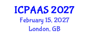 International Conference on Political and Administrative Sciences (ICPAAS) February 15, 2027 - London, United Kingdom International Conference on Political and Administrative Sciences (ICPAAS) February 15, 2027 - London, United Kingdom