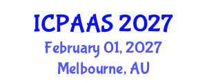 International Conference on Political and Administrative Sciences (ICPAAS) February 01, 2027 - Melbourne, Australia International Conference on Political and Administrative Sciences (ICPAAS) February 01, 2027 - Melbourne, Australia