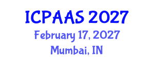 International Conference on Political and Administrative Sciences (ICPAAS) February 17, 2027 - Mumbai, India International Conference on Political and Administrative Sciences (ICPAAS) February 17, 2027 - Mumbai, India