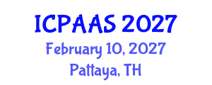 International Conference on Political and Administrative Sciences (ICPAAS) February 10, 2027 - Pattaya, Thailand International Conference on Political and Administrative Sciences (ICPAAS) February 10, 2027 - Pattaya, Thailand