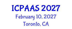 International Conference on Political and Administrative Sciences (ICPAAS) February 10, 2027 - Toronto, Canada International Conference on Political and Administrative Sciences (ICPAAS) February 10, 2027 - Toronto, Canada