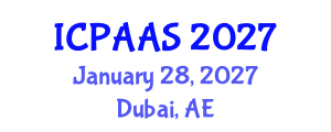 International Conference on Political and Administrative Sciences (ICPAAS) January 28, 2027 - Dubai, United Arab Emirates International Conference on Political and Administrative Sciences (ICPAAS) January 28, 2027 - Dubai, United Arab Emirates