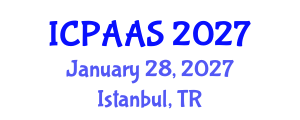 International Conference on Political and Administrative Sciences (ICPAAS) January 28, 2027 - Istanbul, Turkey International Conference on Political and Administrative Sciences (ICPAAS) January 28, 2027 - Istanbul, Turkey