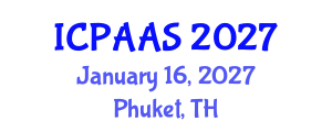 International Conference on Political and Administrative Sciences (ICPAAS) January 16, 2027 - Phuket, Thailand International Conference on Political and Administrative Sciences (ICPAAS) January 16, 2027 - Phuket, Thailand