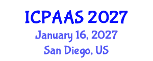 International Conference on Political and Administrative Sciences (ICPAAS) January 16, 2027 - San Diego, United States