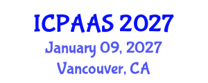 International Conference on Political and Administrative Sciences (ICPAAS) January 09, 2027 - Vancouver, Canada International Conference on Political and Administrative Sciences (ICPAAS) January 09, 2027 - Vancouver, Canada