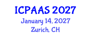 International Conference on Political and Administrative Sciences (ICPAAS) January 14, 2027 - Zurich, Switzerland International Conference on Political and Administrative Sciences (ICPAAS) January 14, 2027 - Zurich, Switzerland