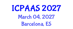 International Conference on Political and Administrative Sciences (ICPAAS) March 04, 2027 - Barcelona, Spain International Conference on Political and Administrative Sciences (ICPAAS) March 04, 2027 - Barcelona, Spain