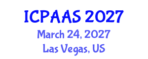 International Conference on Political and Administrative Sciences (ICPAAS) March 24, 2027 - Las Vegas, United States