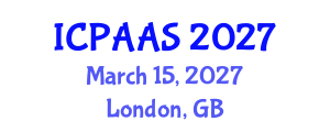 International Conference on Political and Administrative Sciences (ICPAAS) March 15, 2027 - London, United Kingdom International Conference on Political and Administrative Sciences (ICPAAS) March 15, 2027 - London, United Kingdom