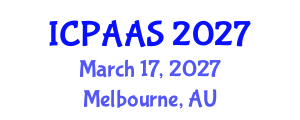 International Conference on Political and Administrative Sciences (ICPAAS) March 17, 2027 - Melbourne, Australia International Conference on Political and Administrative Sciences (ICPAAS) March 17, 2027 - Melbourne, Australia