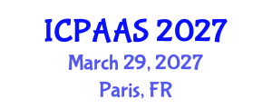 International Conference on Political and Administrative Sciences (ICPAAS) March 29, 2027 - Paris, France International Conference on Political and Administrative Sciences (ICPAAS) March 29, 2027 - Paris, France