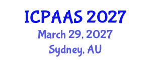 International Conference on Political and Administrative Sciences (ICPAAS) March 29, 2027 - Sydney, Australia International Conference on Political and Administrative Sciences (ICPAAS) March 29, 2027 - Sydney, Australia