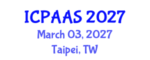 International Conference on Political and Administrative Sciences (ICPAAS) March 03, 2027 - Taipei, Taiwan International Conference on Political and Administrative Sciences (ICPAAS) March 03, 2027 - Taipei, Taiwan