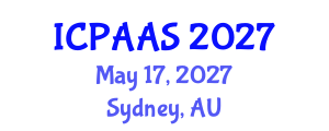 International Conference on Political and Administrative Sciences (ICPAAS) May 17, 2027 - Sydney, Australia International Conference on Political and Administrative Sciences (ICPAAS) May 17, 2027 - Sydney, Australia