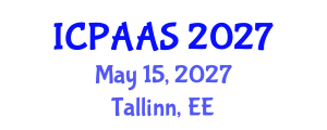 International Conference on Political and Administrative Sciences (ICPAAS) May 15, 2027 - Tallinn, Estonia International Conference on Political and Administrative Sciences (ICPAAS) May 15, 2027 - Tallinn, Estonia