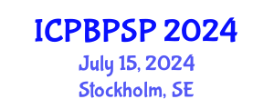 International Conference on Political Behavior, Political Science and Participation (ICPBPSP) July 15, 2024 - Stockholm, Sweden