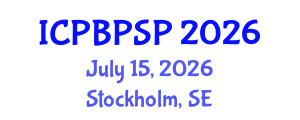 International Conference on Political Behavior, Political Science and Participation (ICPBPSP) July 15, 2026 - Stockholm, Sweden