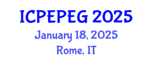 International Conference on Political Economy of Poverty, Equity and Growth (ICPEPEG) January 18, 2025 - Rome, Italy