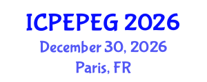 International Conference on Political Economy of Poverty, Equity and Growth (ICPEPEG) December 30, 2026 - Paris, France International Conference on Political Economy of Poverty, Equity and Growth (ICPEPEG) December 30, 2026 - Paris, France