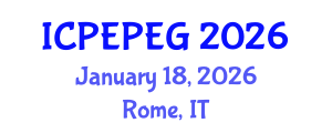 International Conference on Political Economy of Poverty, Equity and Growth (ICPEPEG) January 18, 2026 - Rome, Italy