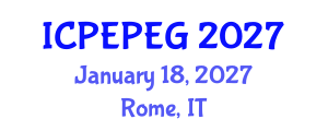 International Conference on Political Economy of Poverty, Equity and Growth (ICPEPEG) January 18, 2027 - Rome, Italy International Conference on Political Economy of Poverty, Equity and Growth (ICPEPEG) January 18, 2027 - Rome, Italy