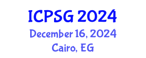 International Conference on Political Science and Globalization (ICPSG) December 16, 2024 - Cairo, Egypt