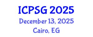 International Conference on Political Science and Globalization (ICPSG) December 13, 2025 - Cairo, Egypt