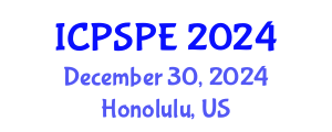 International Conference on Political Science and Political Economy (ICPSPE) December 30, 2024 - Honolulu, United States