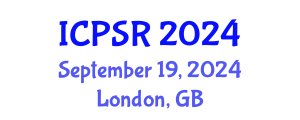 International Conference on Political Science Research (ICPSR) September 19, 2024 - London, United Kingdom