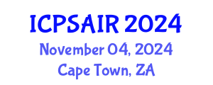 International Conference on Political Sciences and International Relations (ICPSAIR) November 04, 2024 - Cape Town, South Africa