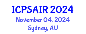 International Conference on Political Sciences and International Relations (ICPSAIR) November 04, 2024 - Sydney, Australia