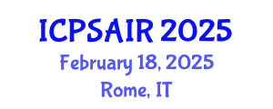 International Conference on Political Sciences and International Relations (ICPSAIR) February 18, 2025 - Rome, Italy