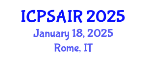 International Conference on Political Sciences and International Relations (ICPSAIR) January 18, 2025 - Rome, Italy