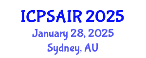 International Conference on Political Sciences and International Relations (ICPSAIR) January 28, 2025 - Sydney, Australia