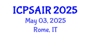 International Conference on Political Sciences and International Relations (ICPSAIR) May 03, 2025 - Rome, Italy