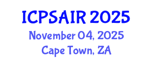 International Conference on Political Sciences and International Relations (ICPSAIR) November 04, 2025 - Cape Town, South Africa