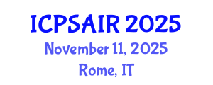 International Conference on Political Sciences and International Relations (ICPSAIR) November 11, 2025 - Rome, Italy