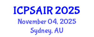 International Conference on Political Sciences and International Relations (ICPSAIR) November 04, 2025 - Sydney, Australia