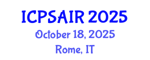 International Conference on Political Sciences and International Relations (ICPSAIR) October 18, 2025 - Rome, Italy