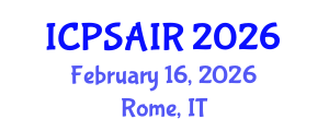 International Conference on Political Sciences and International Relations (ICPSAIR) February 16, 2026 - Rome, Italy International Conference on Political Sciences and International Relations (ICPSAIR) February 16, 2026 - Rome, Italy