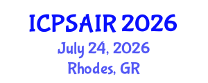 International Conference on Political Sciences and International Relations (ICPSAIR) July 24, 2026 - Rhodes, Greece International Conference on Political Sciences and International Relations (ICPSAIR) July 24, 2026 - Rhodes, Greece